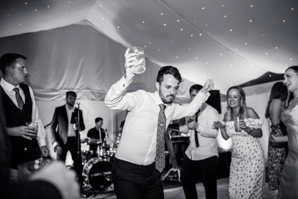 man dancing at wedding party